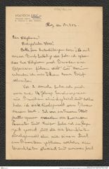 Nachlass Franz Steindachner, Brief von Vojtech Fric an Franz Steindachner (12.01.1902), Inv.Nr. 142.01, Seite 1